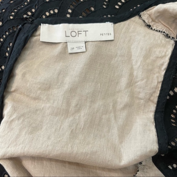 Ann Taylor Loft Women’s Petite Black & Cream Sleeveless Dress Size 2P - Picture 5 of 6